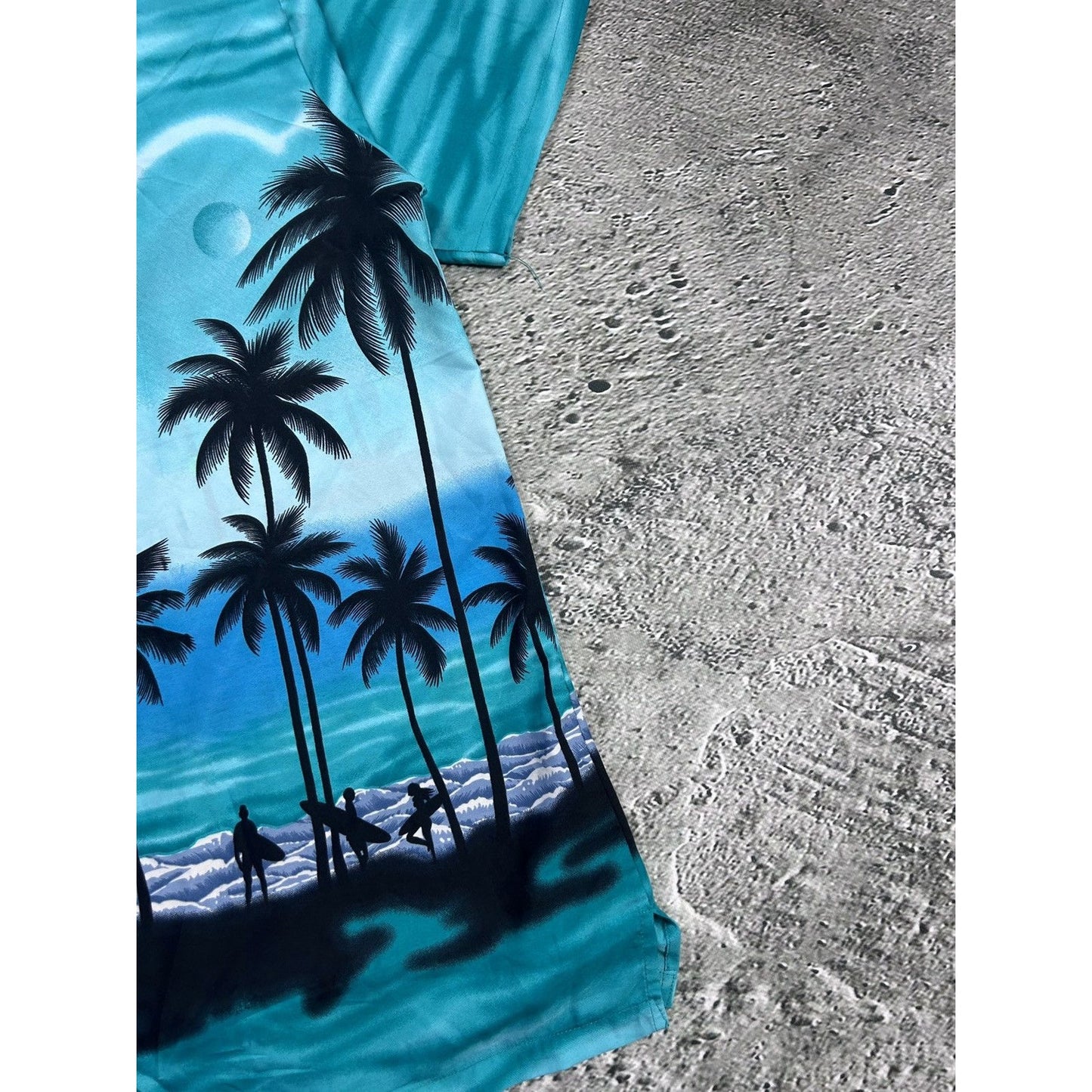 Hawaiian Shirt vintage Don Amigo palms beach sea summer