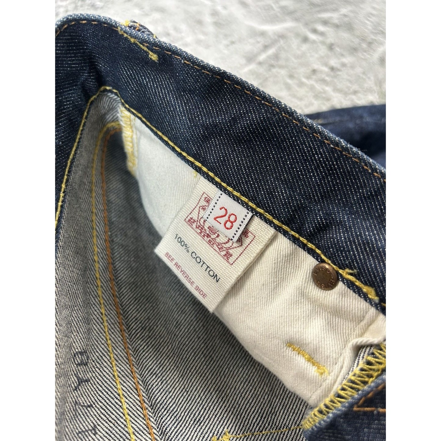 Evisu jeans daicock big logo vintage gradient purple pink