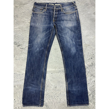 Evisu jeans vintage navy blue white seagulls Genes