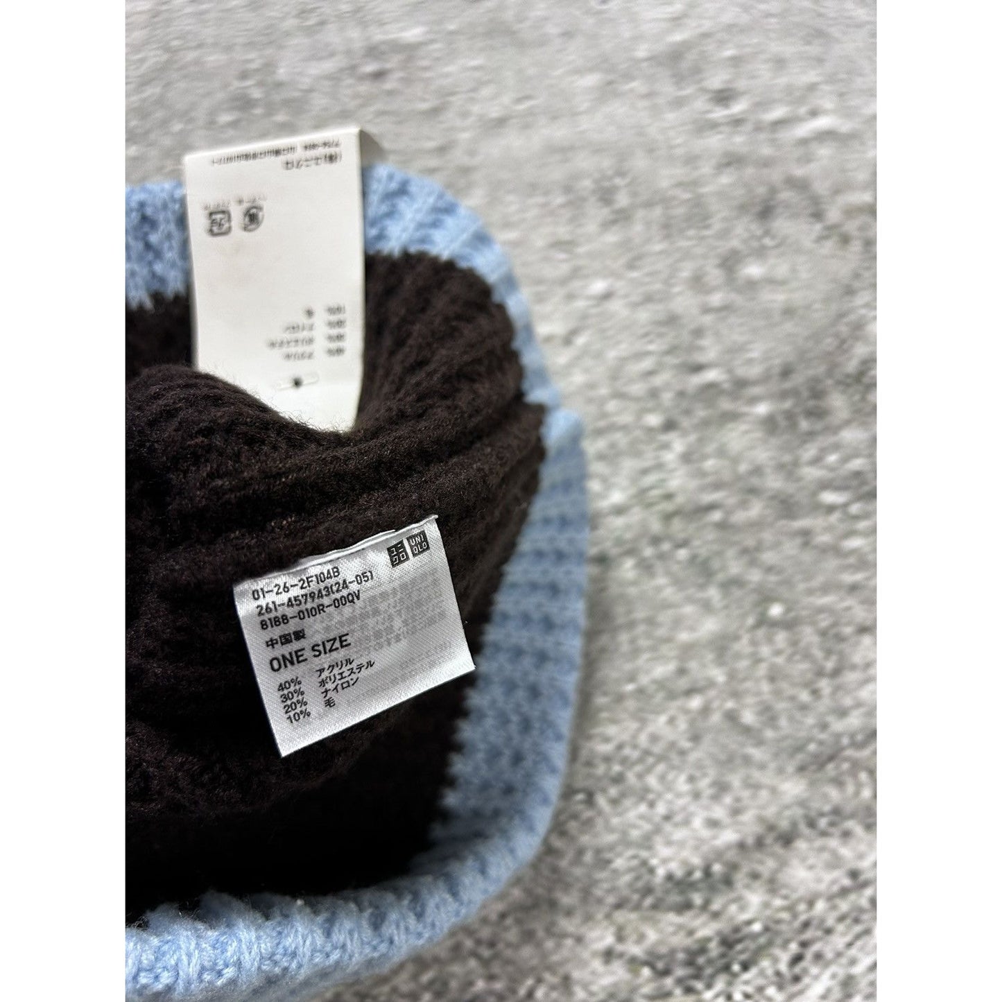 Uniqlo x marni knit beanie brown orange blue