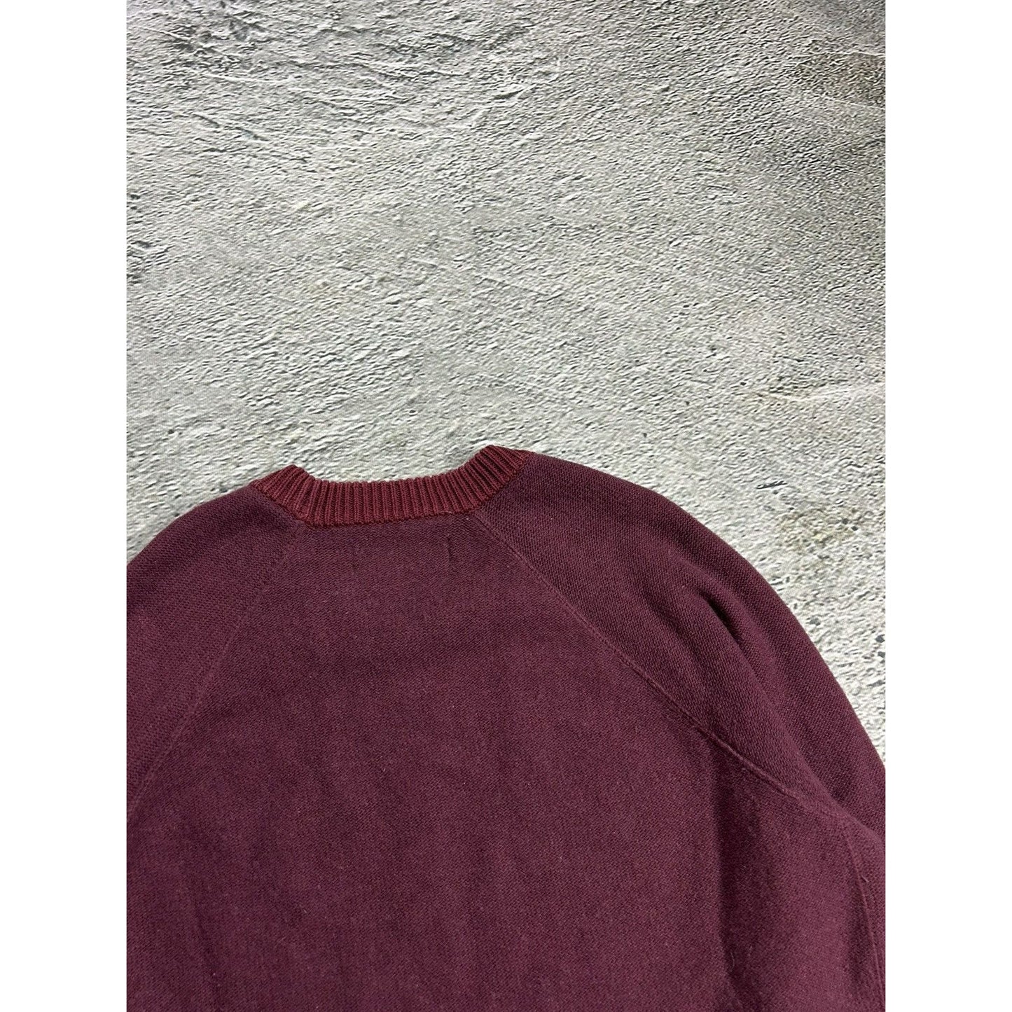 Stone island burgundy sweater knit