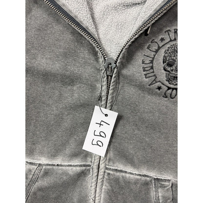 True Religion zip hoodie vintage skull rhinestones