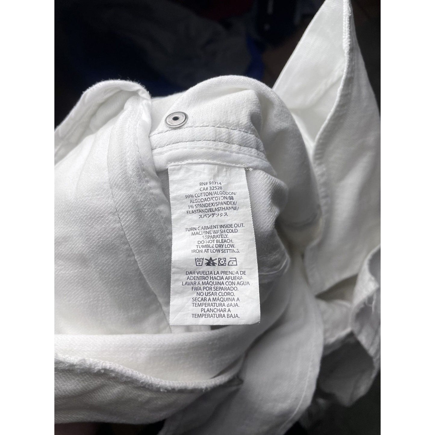 Armani Exchange denim jacket avant garde white Y2K