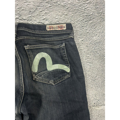 Evisu x Puma jeans vintage grey bootcut mint seagulls