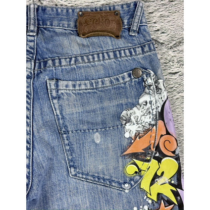 Ecko Untld. vintage jeans denim baggy pants Y2K print