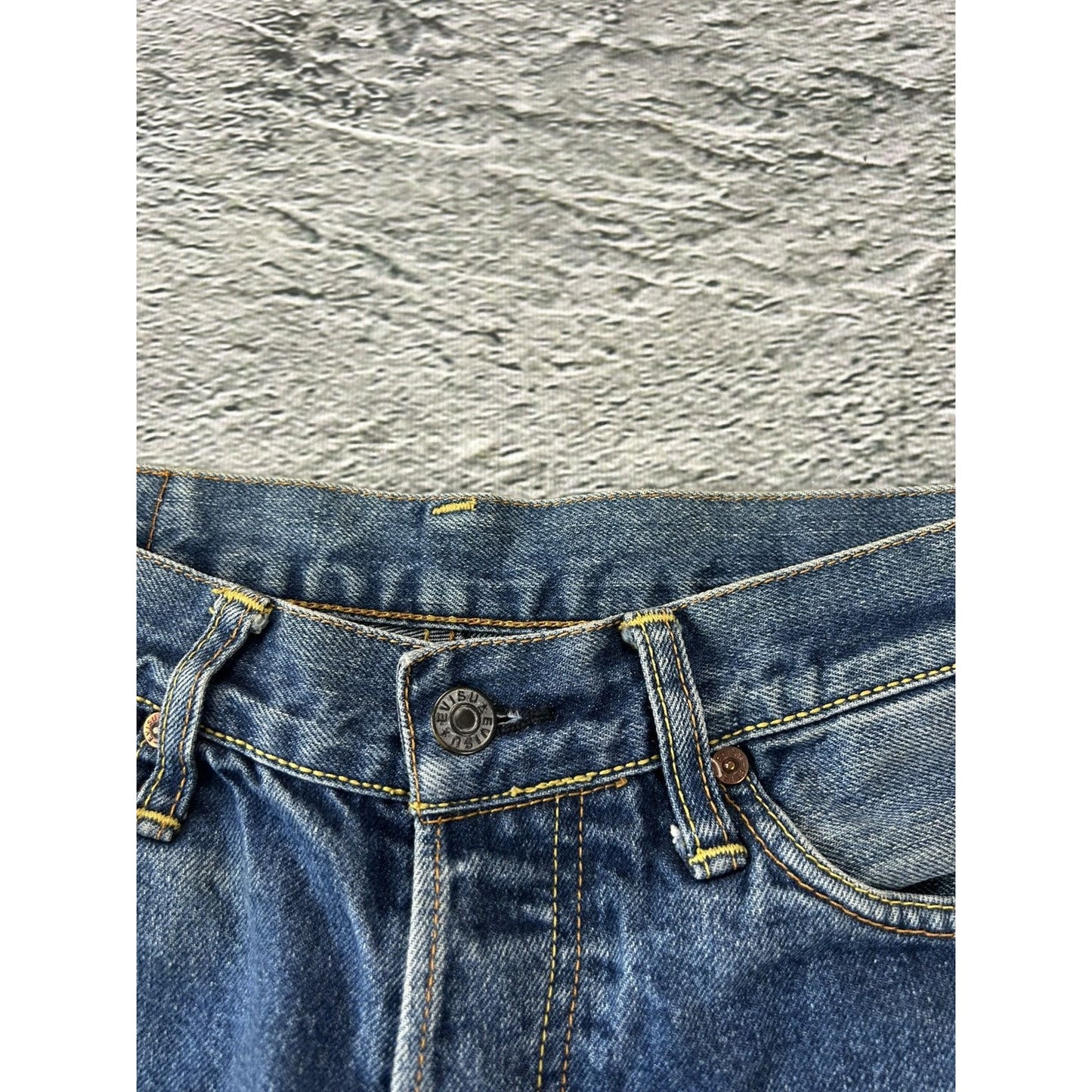 Evisu jeans vintage embroidery seagull logo selvedge