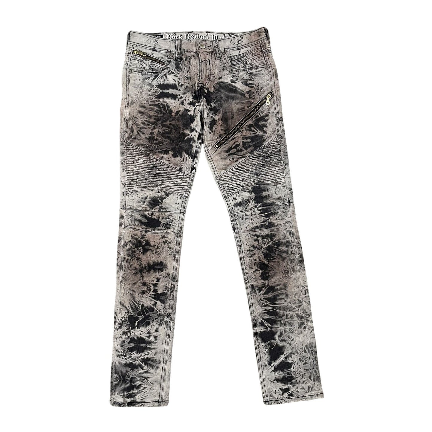 Rock Revival vintage jeans moto biker Y2K slim beige black