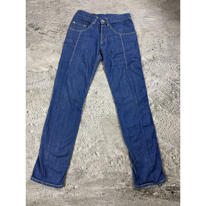 Evisu EU ED jeans vintage denim pants cargo blue yellow Y2K