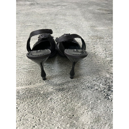Marc Jacobs heels black rose applique sandals