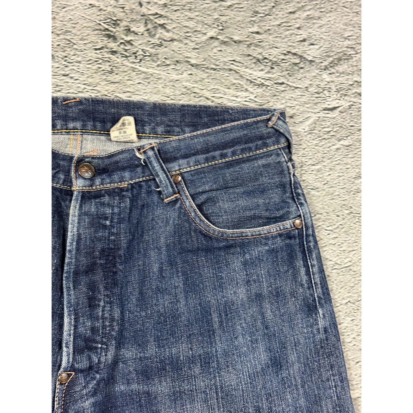 Evisu Yamane jeans vintage design selvedge embroidery cat