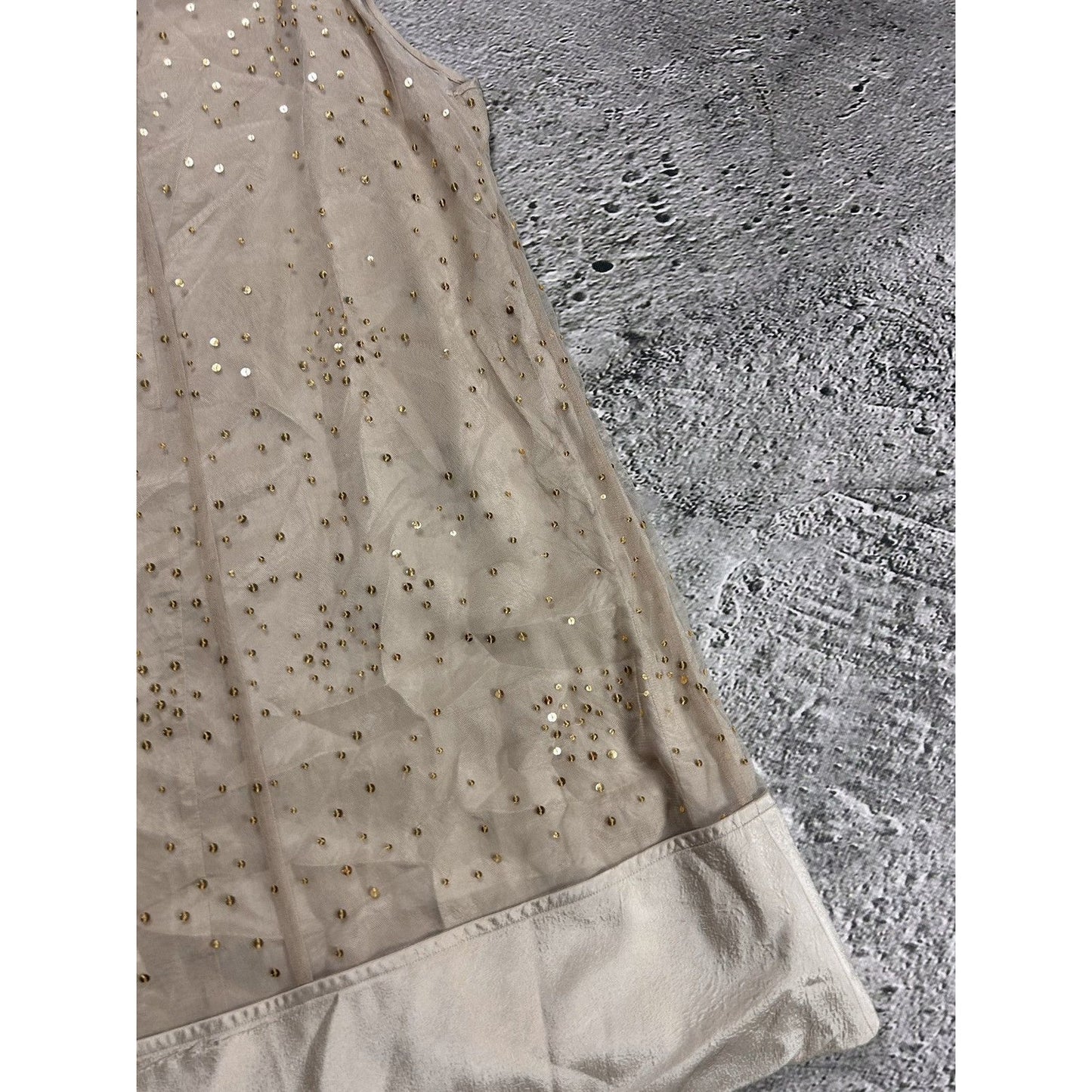 Red Valentino dress glitter beige gold