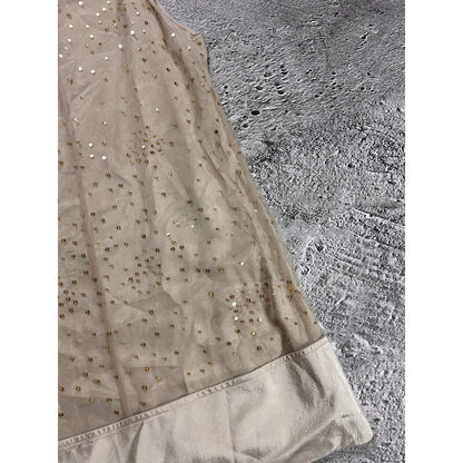 Red Valentino dress glitter beige gold
