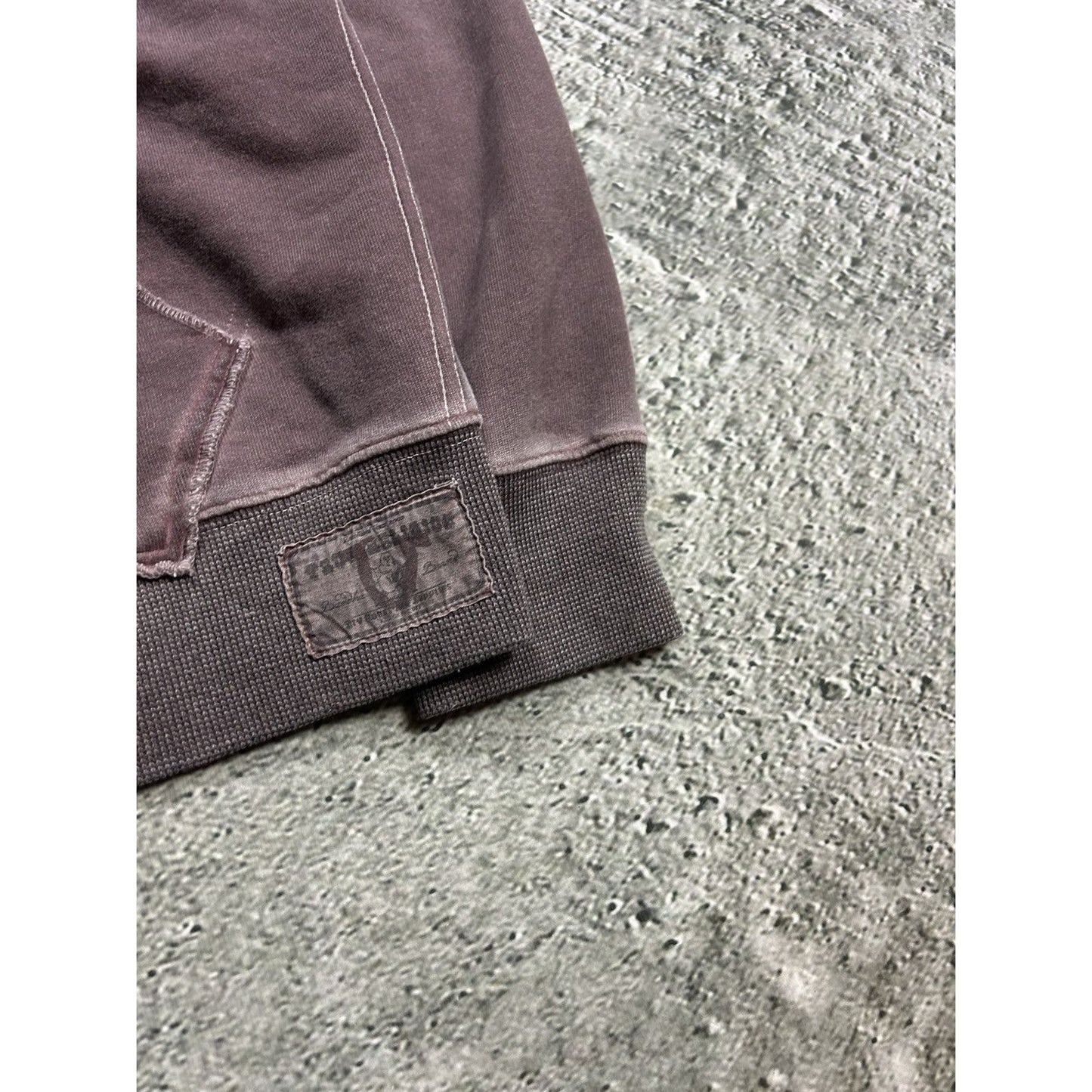 True Religion zip hoodie purple rhinestones skull Y2K