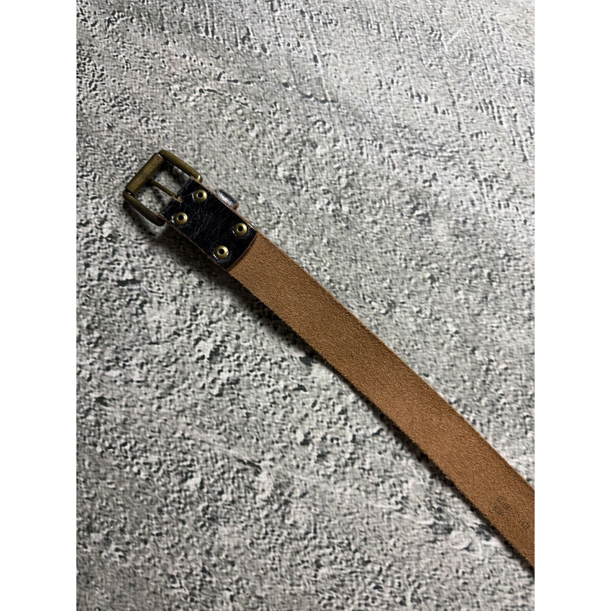 Ed Hardy by Christian Audigier belt black leather tattoo Y2K