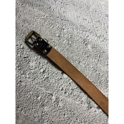 Ed Hardy by Christian Audigier belt black leather tattoo Y2K
