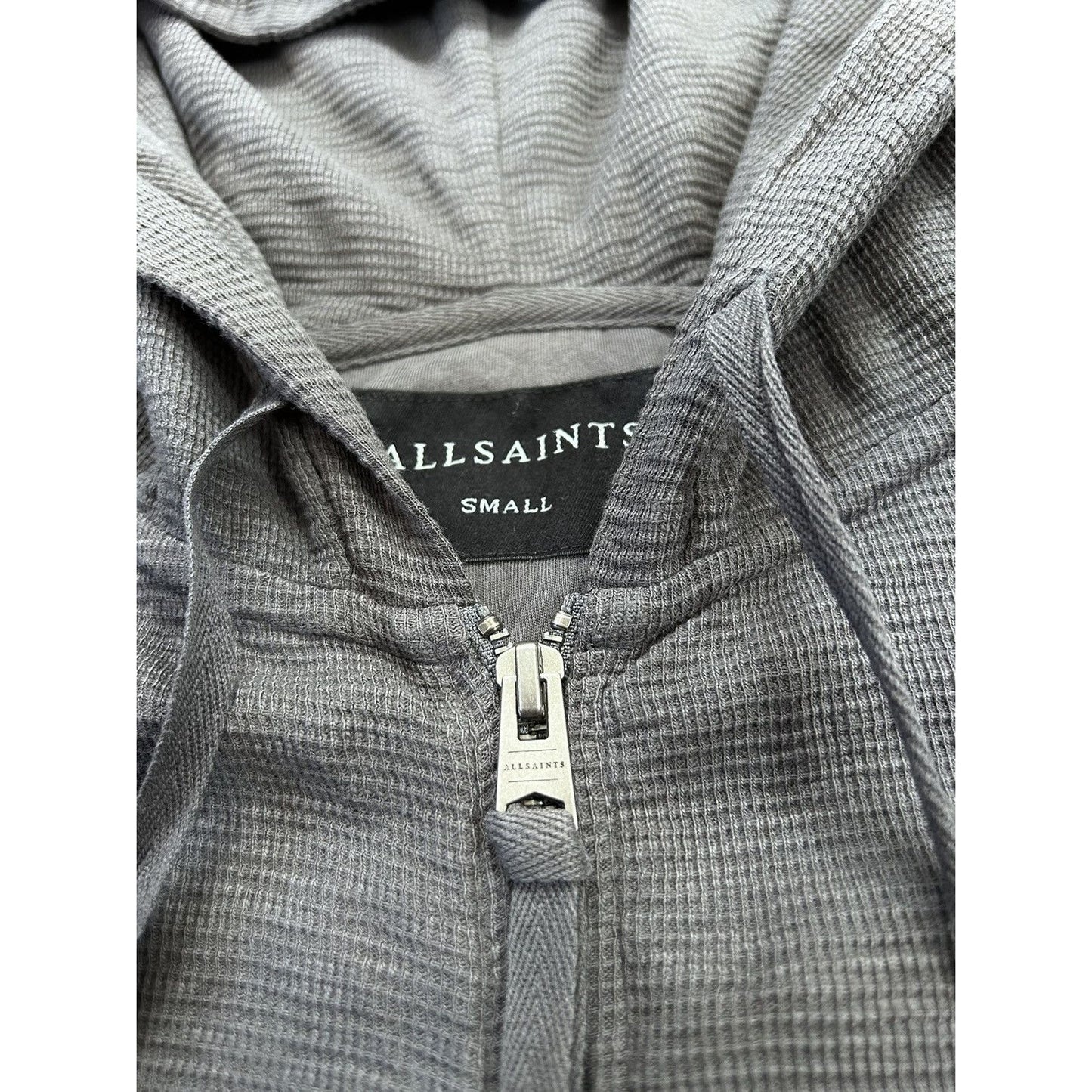 Allsaints zip hoodie grey small logo