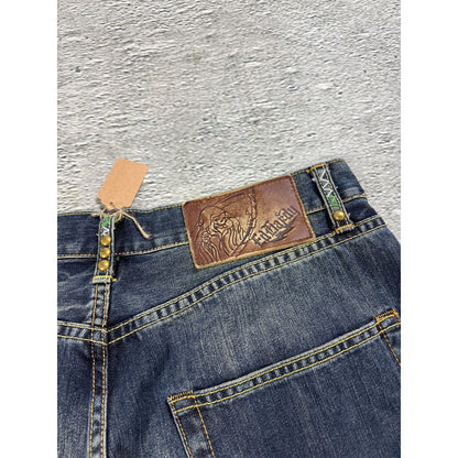 Ed Hardy Christian Audigier vintage jeans big logo pants 420
