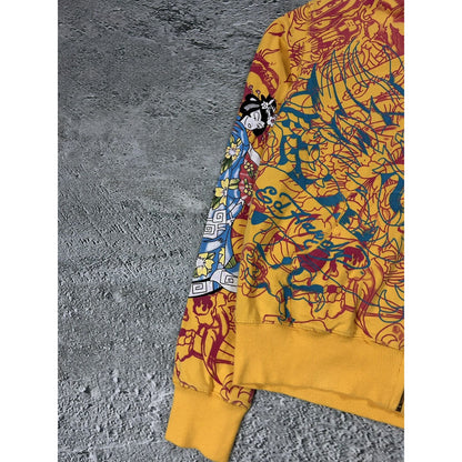 Ed Hardy zip hoodie yellow vintage Y2K Christian Audigier