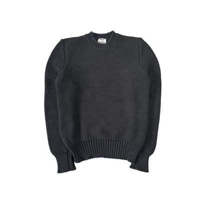 Acne Studios sweater thick knit black bill o reverse pss15