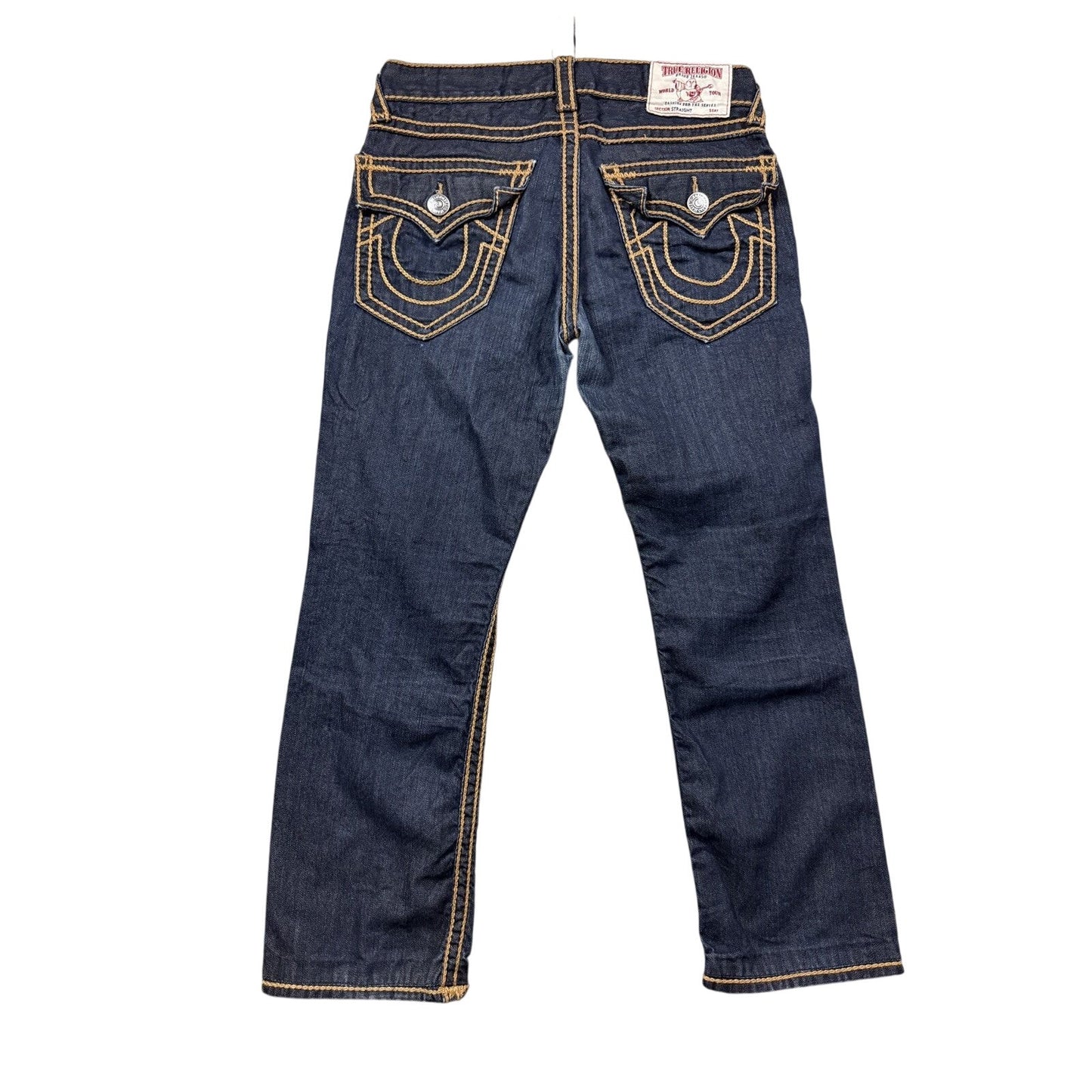True Religion vintage Rope stitch navy raw denim golden