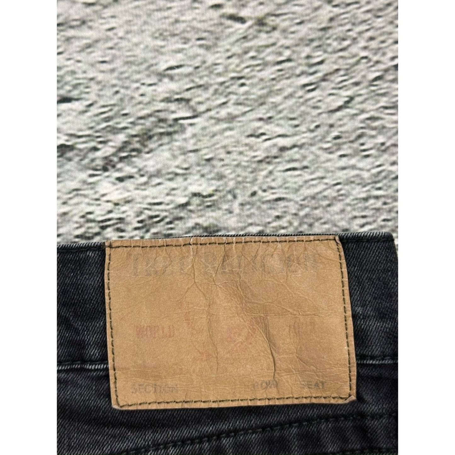 True Religion black jeans painted horseshoe logo Y2K Rocco