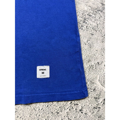 Supreme flames top Royal T-shirt blue SS19