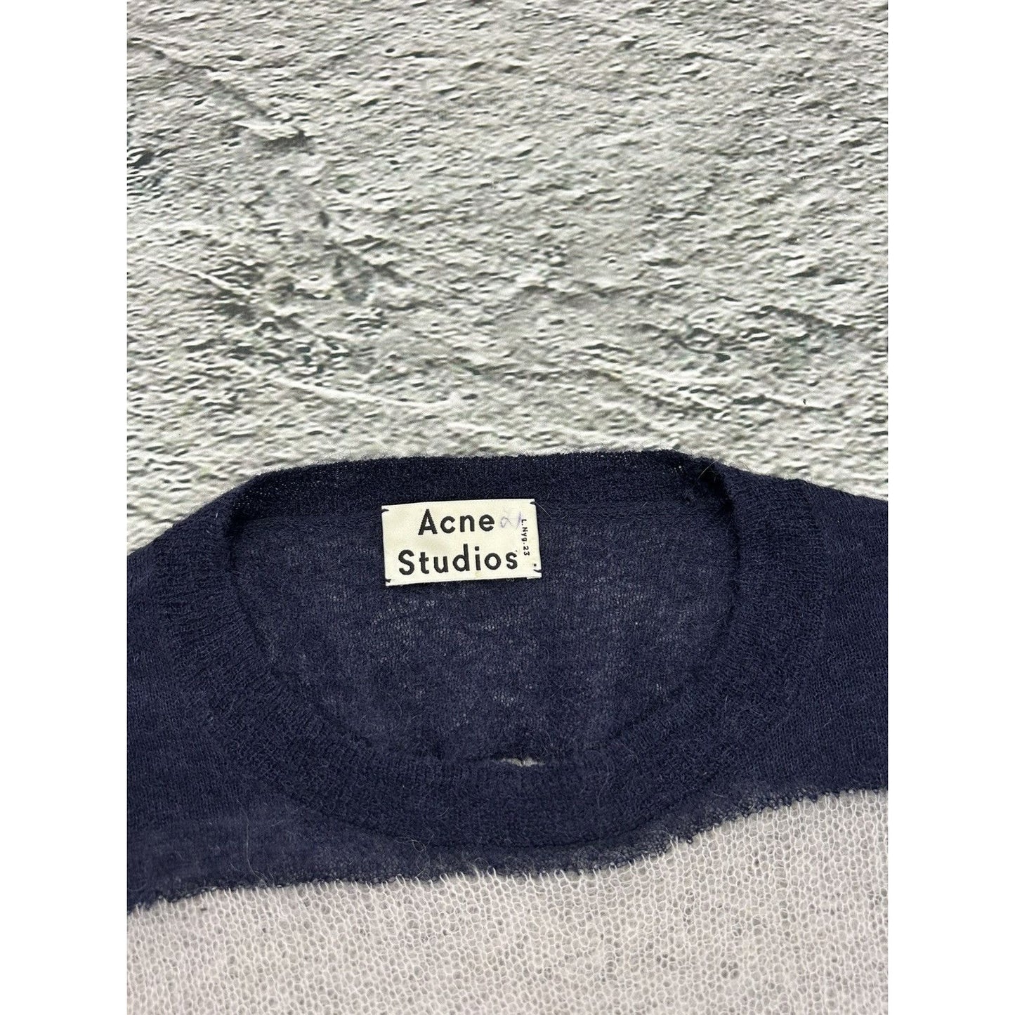 Acne Studios Mohair Sweater Octave SS14 Striped Navy White