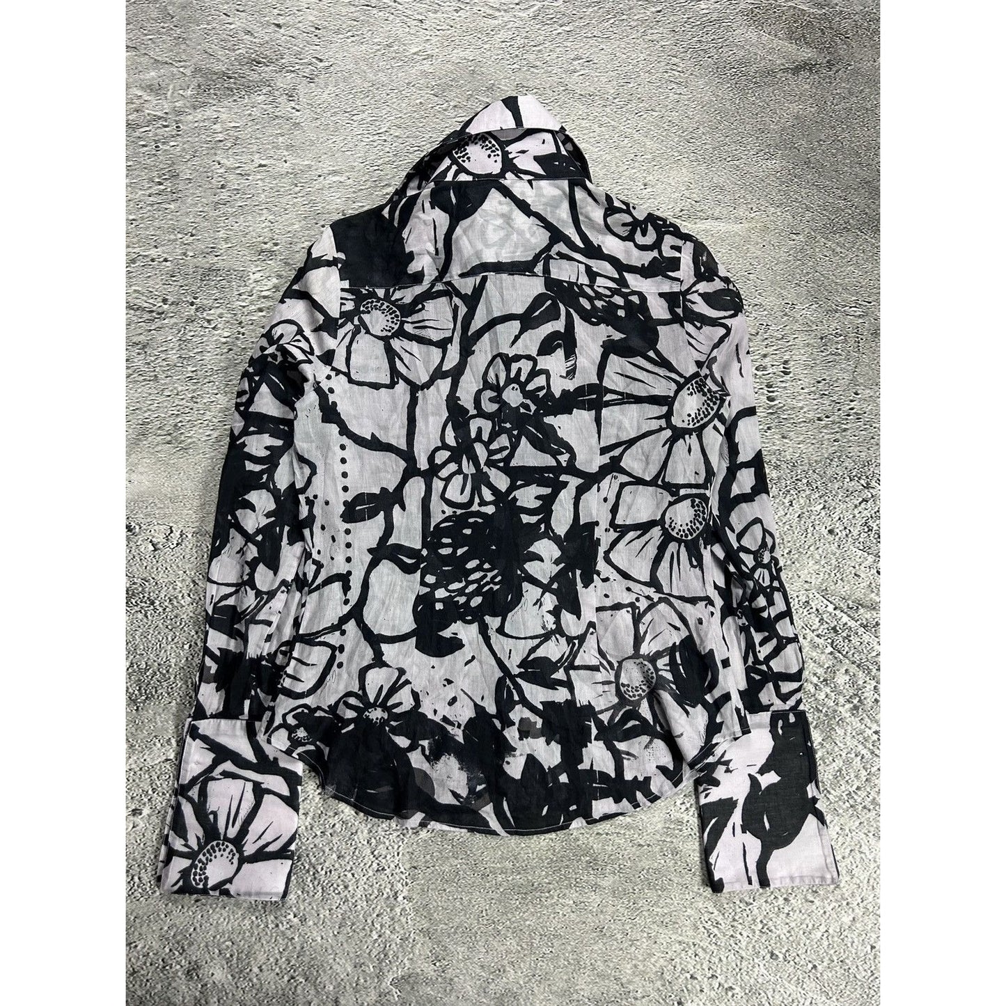 Gucci shirt white black abstract longsleeve Tom Ford era
