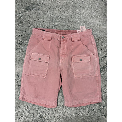 Evisu jorts pink Y2K shorts denim white seagulls cargo