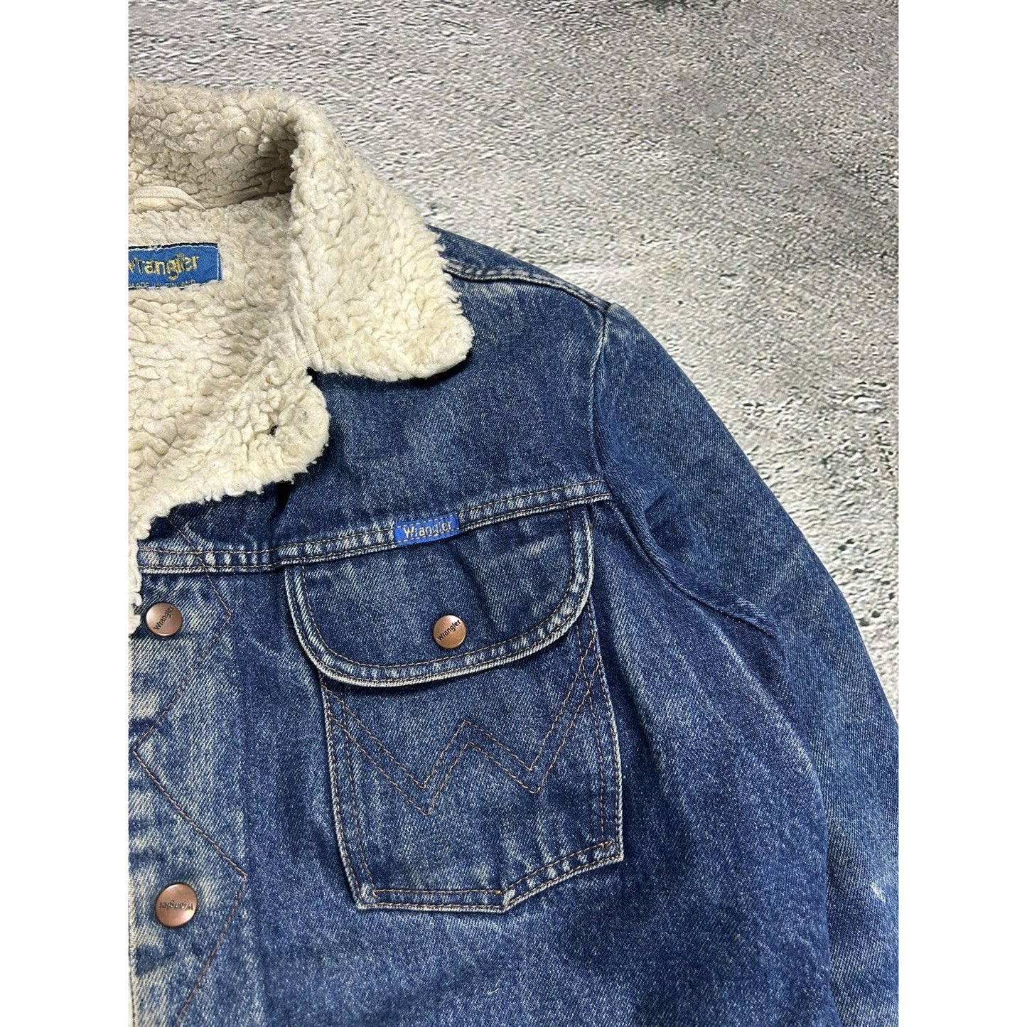 60's Wrangler Sherpa jacket denim vintage blue