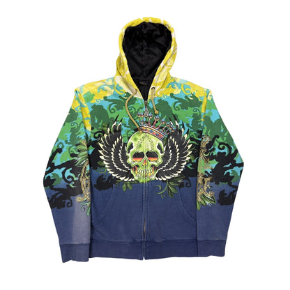 Ed Hardy zip hoodie yellow vintage Y2K Christian Audigier