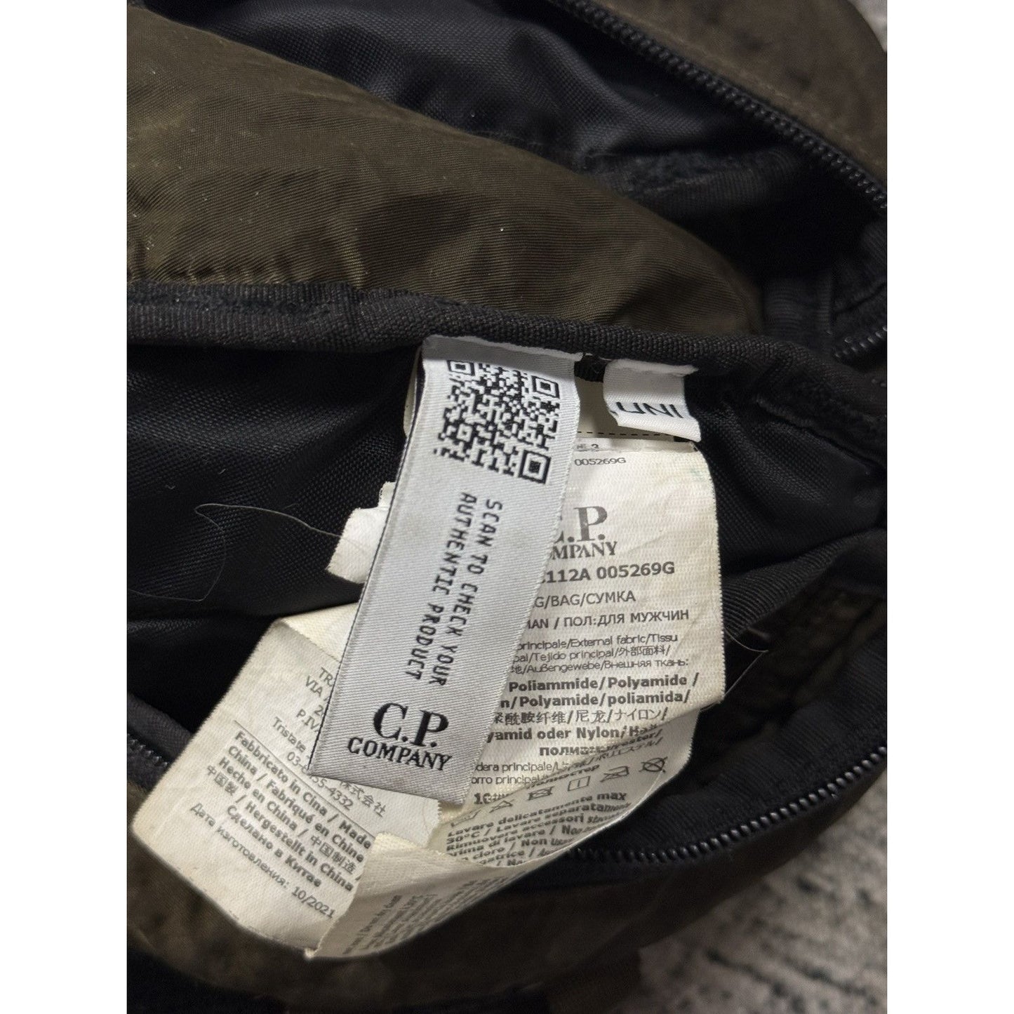 C.P. Company shoulder bag with lens khaki cargo pocket