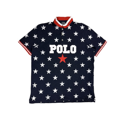 Chief Keef Polo Ralph Lauren stars silver blue T-shirt
