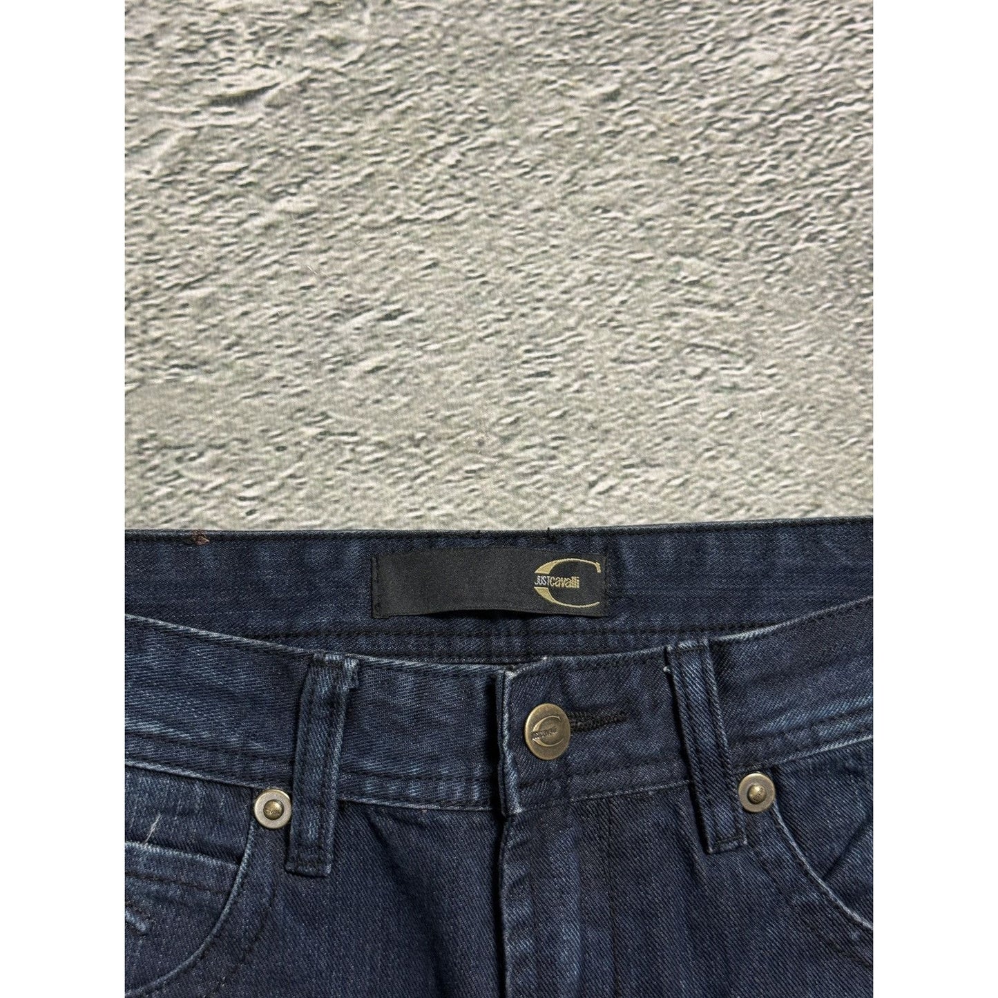 Just Cavalli Jeans Embroidery dark navy blue