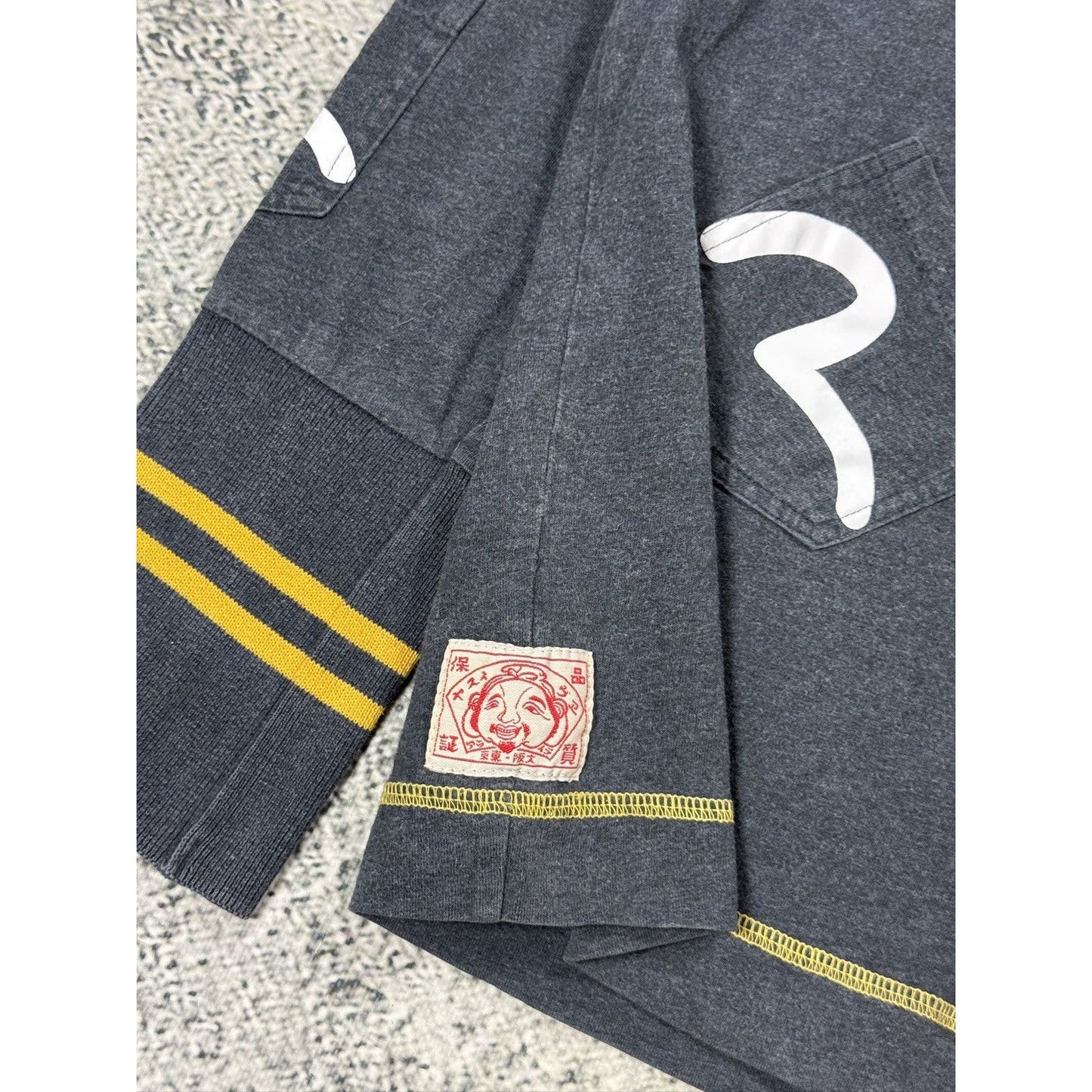 Evisu vintage multi pocket long sleeve seagull grey