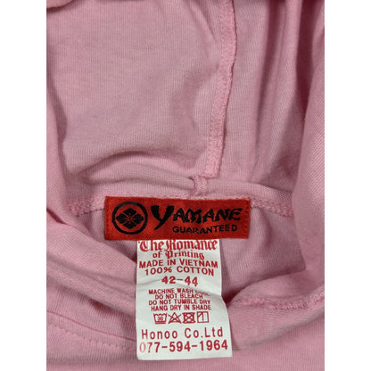 Evisu Yamane vintage pink hooded T-shirt big logo honoo