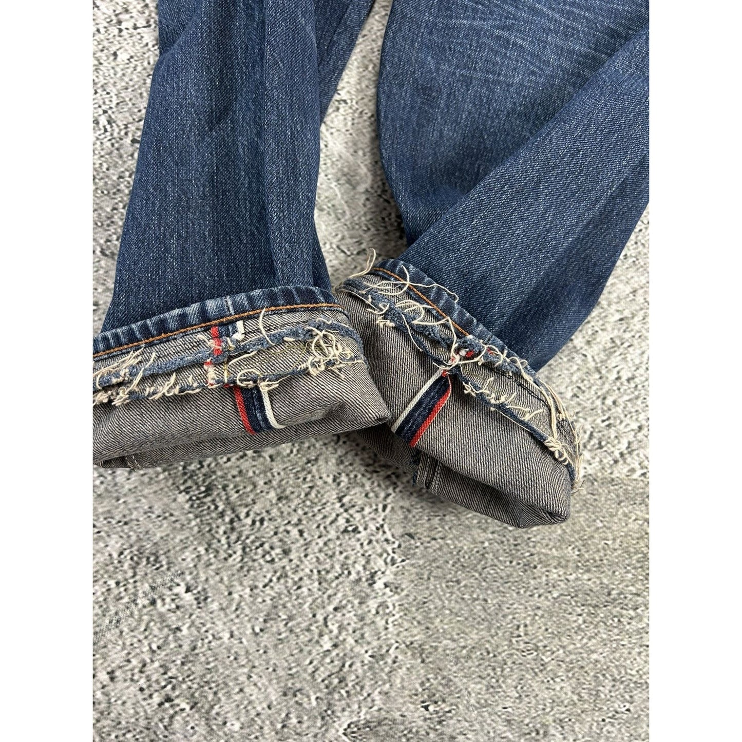 Evisu jeans vintage embroidery face seagull logo selvedge