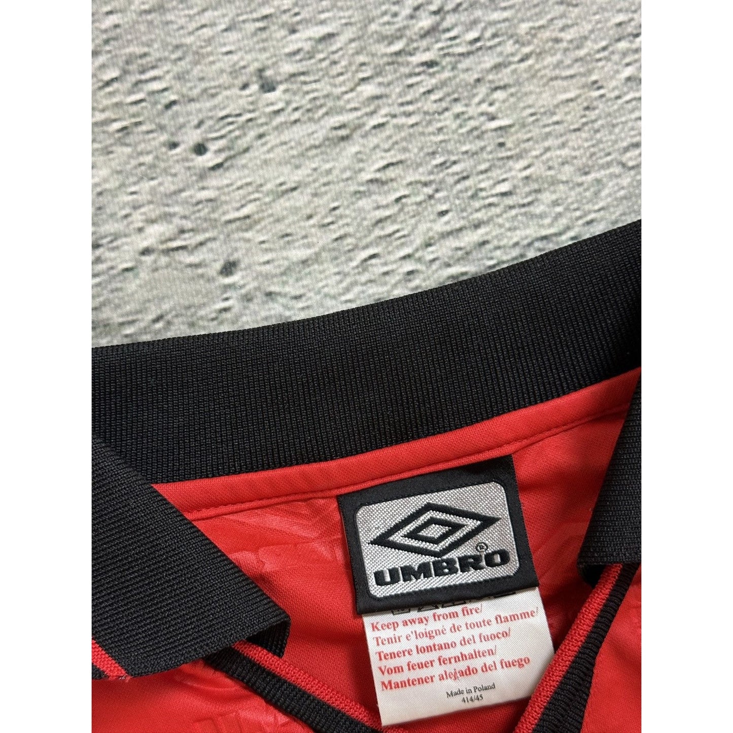 Umbro long sleeve jersey red full print 2000s