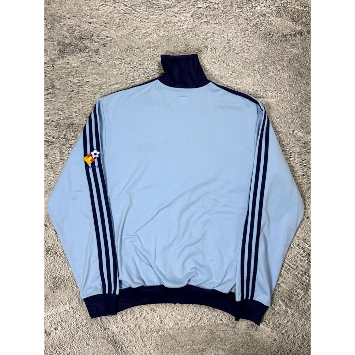 Adidas zip sweatshirt navy track jacket baby blue Espana 82