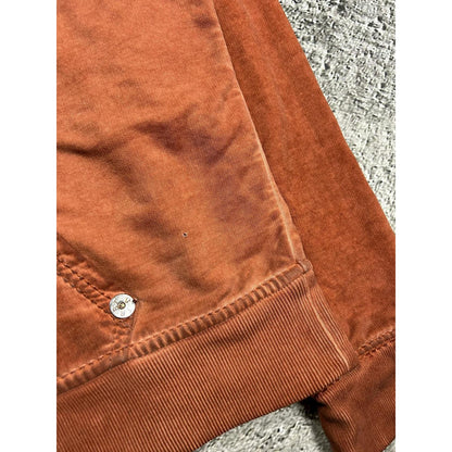 True Religion vintage orange zip hoodie thick stitching Y2K