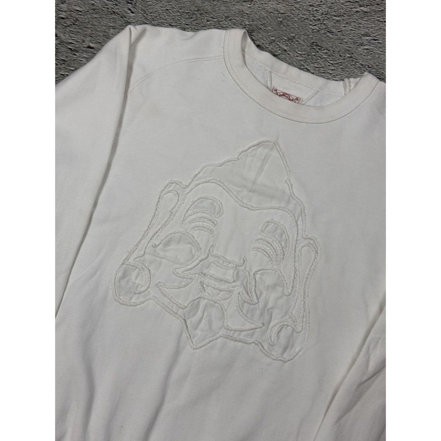 Evisu sweatshirt big logo face vintage white Y2K