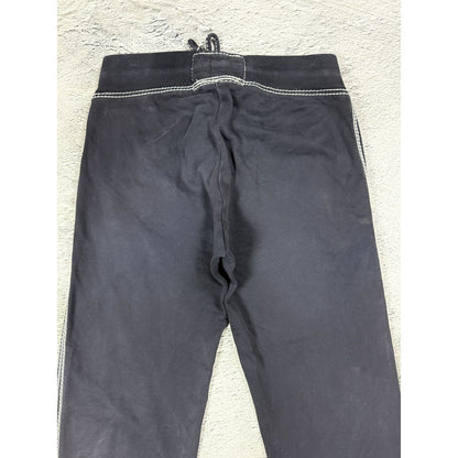 True Religion sweatpants black white stitching vintage style
