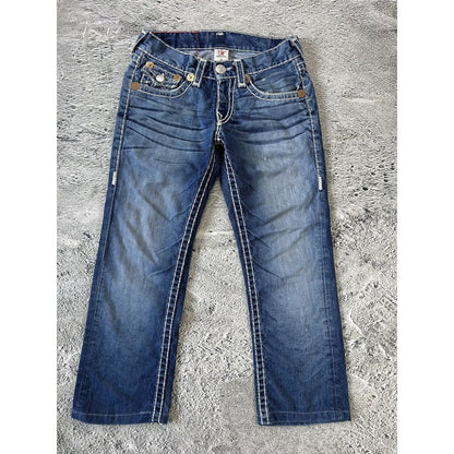 True Religion blue jeans white stitching Y2K Ricky Super T