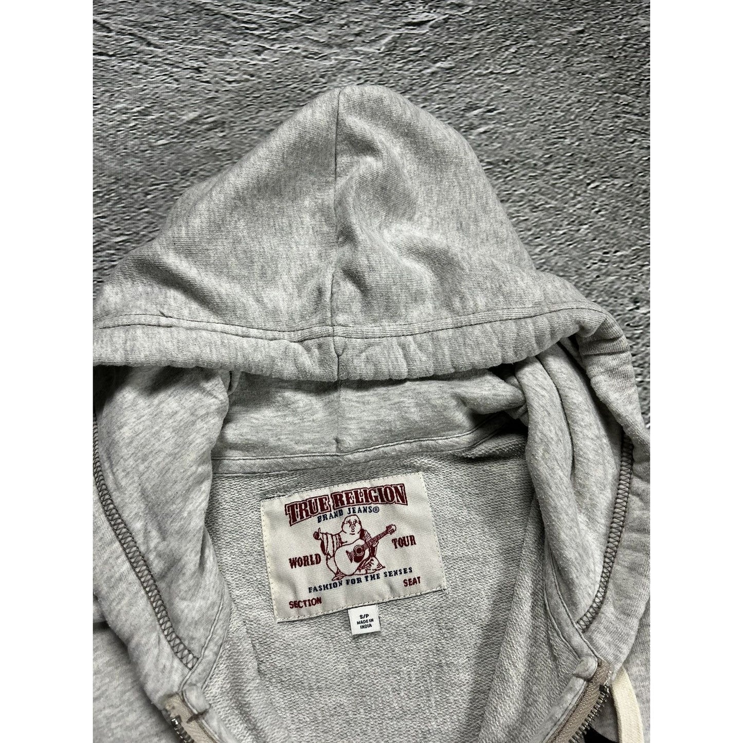 True Religion zip hoodie big logo vintage big logo Y2K