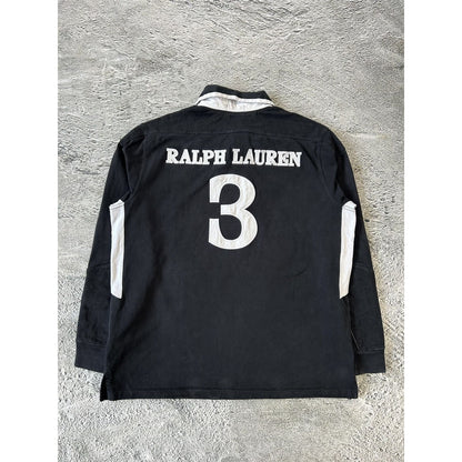 Chief Keef Polo Ralph Lauren longsleeve big logo black white
