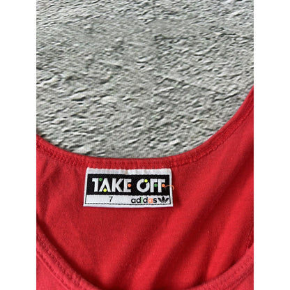 adidas take off tank top red sleeveless vintage