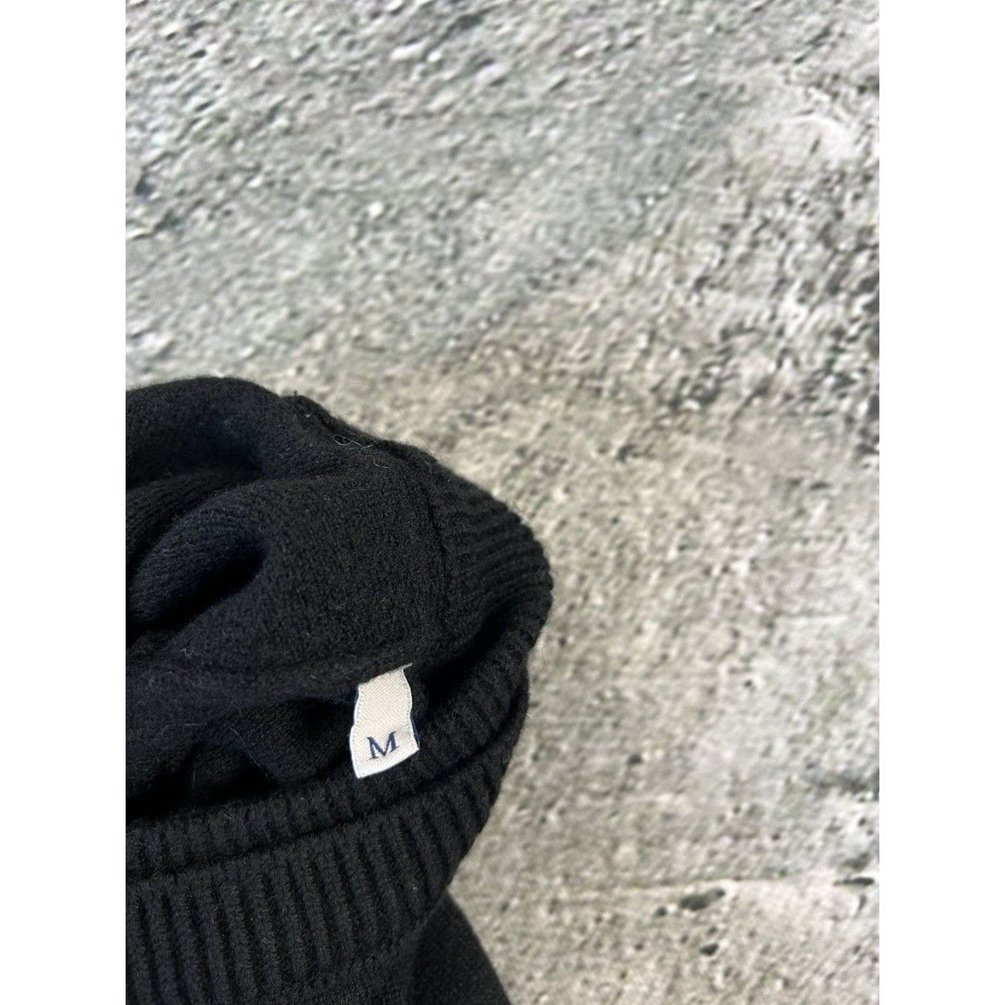 Moncler black sweater knit flared nylon hem shiny