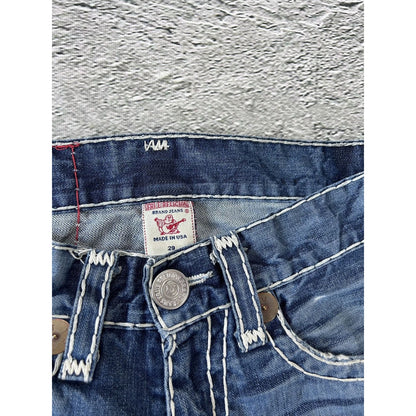 True Religion blue jeans white stitching Y2K Ricky Super T