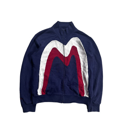 Evisu zip sweatshirt big logo daicock navy track jacket red