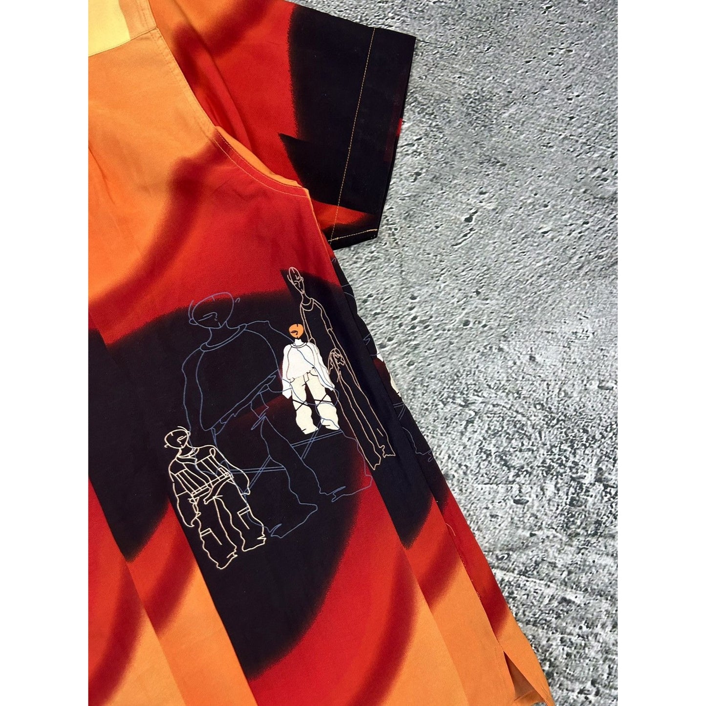 Golfers Crazy Hawaiian Shirt orange vintage Y2K